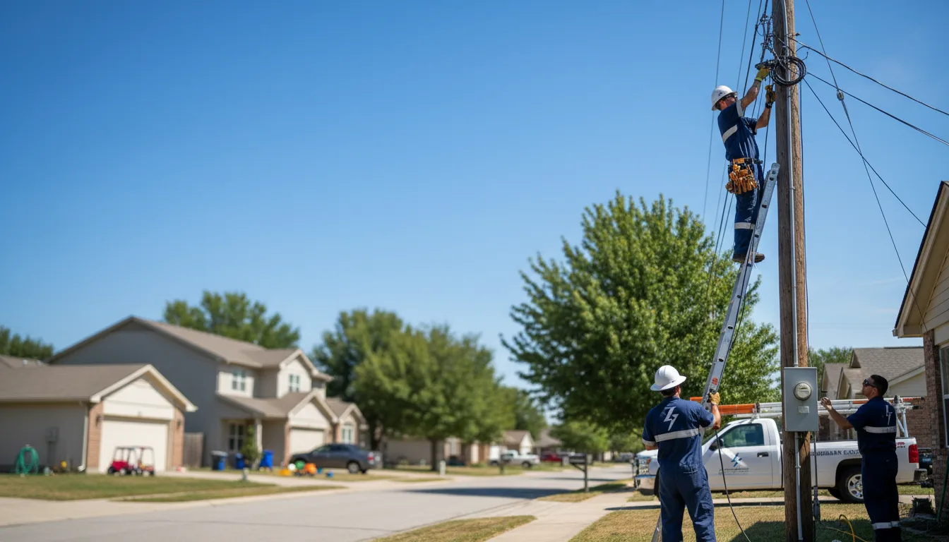 Residential electrician providing installation services in Port Crane, NY